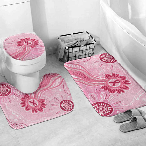 First Nation Aboriginal Dot Arts Bathroom Set Think Pink - Aussie Hoodie
