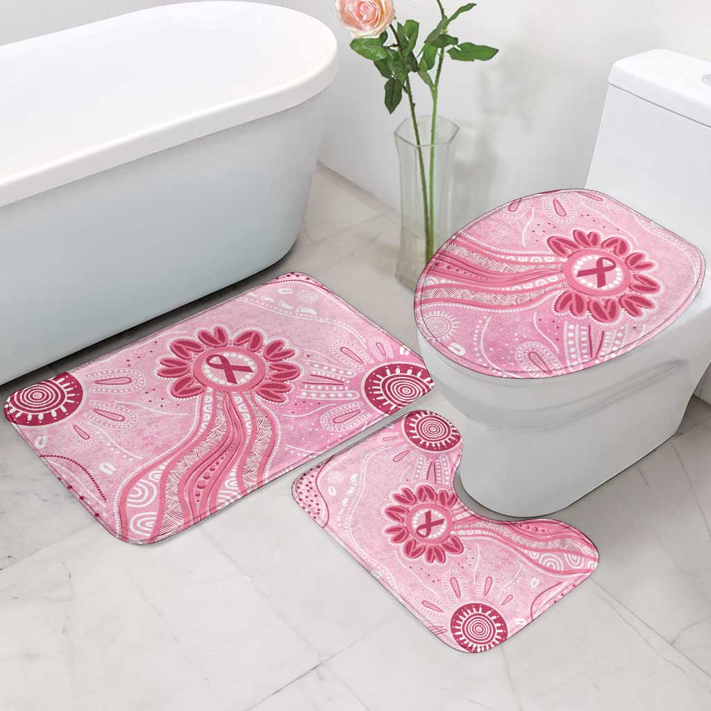 First Nation Aboriginal Dot Arts Bathroom Set Think Pink - Aussie Hoodie