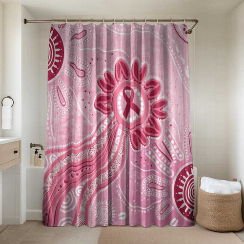 First Nation Aboriginal Dot Arts Bathroom Set Think Pink - Aussie Hoodie