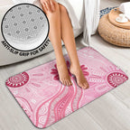 First Nation Aboriginal Dot Arts Bathroom Set Think Pink - Aussie Hoodie