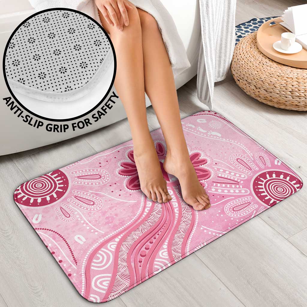 First Nation Aboriginal Dot Arts Bathroom Set Think Pink - Aussie Hoodie