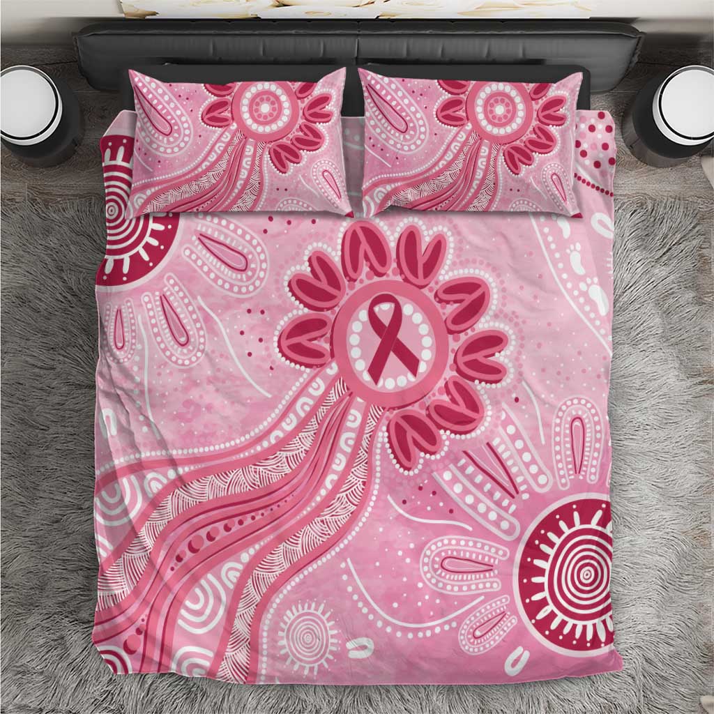 First Nation Aboriginal Dot Arts Bedding Set Think Pink - Aussie Hoodie