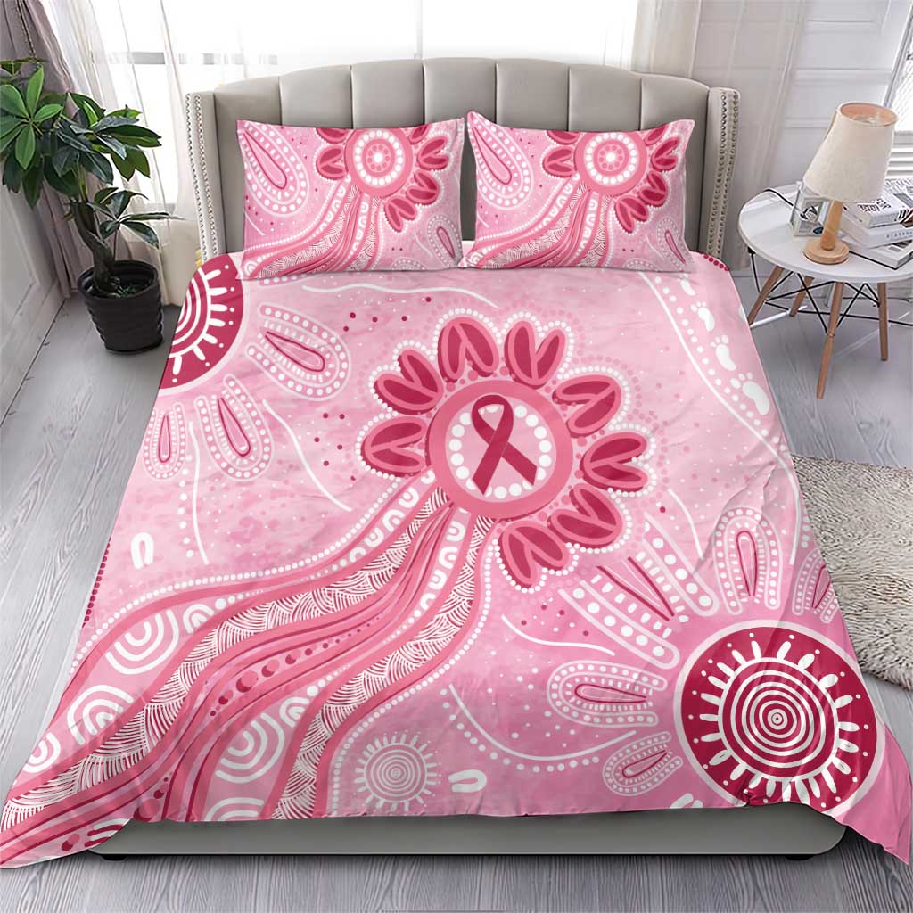 First Nation Aboriginal Dot Arts Bedding Set Think Pink - Aussie Hoodie