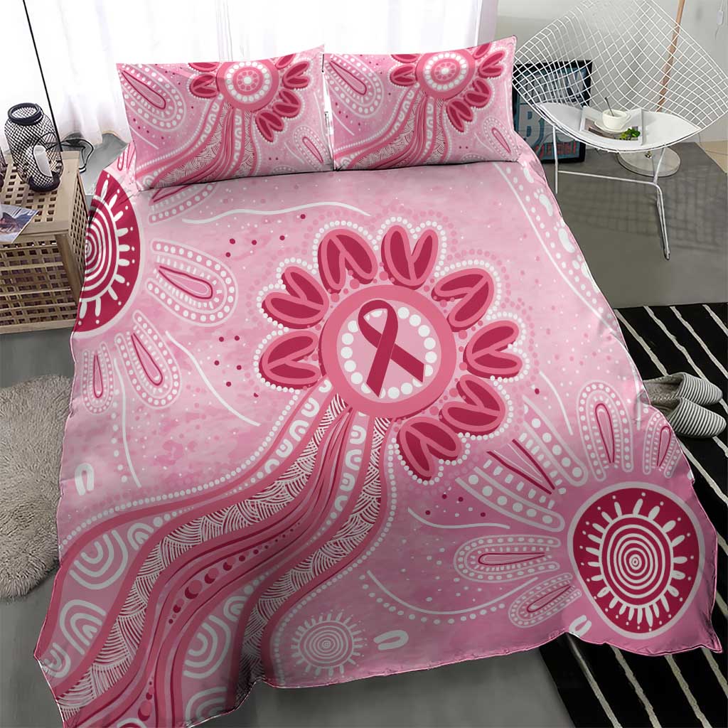 First Nation Aboriginal Dot Arts Bedding Set Think Pink - Aussie Hoodie