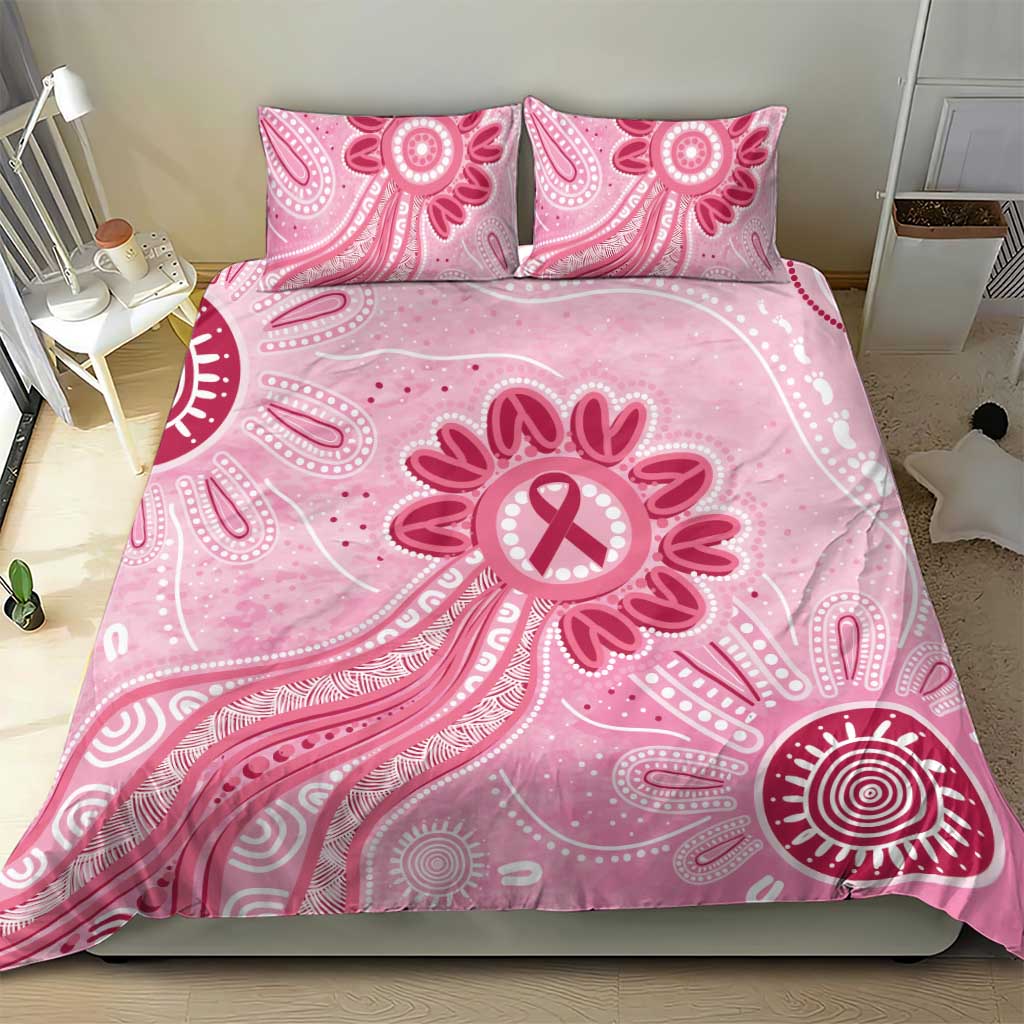First Nation Aboriginal Dot Arts Bedding Set Think Pink - Aussie Hoodie