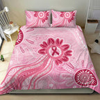 First Nation Aboriginal Dot Arts Bedding Set Think Pink - Aussie Hoodie