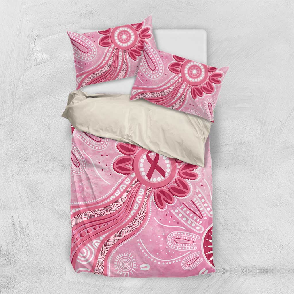 First Nation Aboriginal Dot Arts Bedding Set Think Pink - Aussie Hoodie