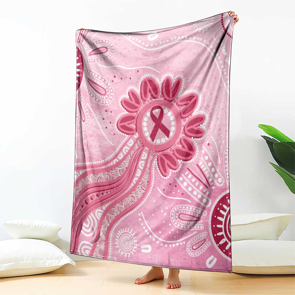 First Nation Aboriginal Dot Arts Blanket Think Pink - Aussie Hoodie