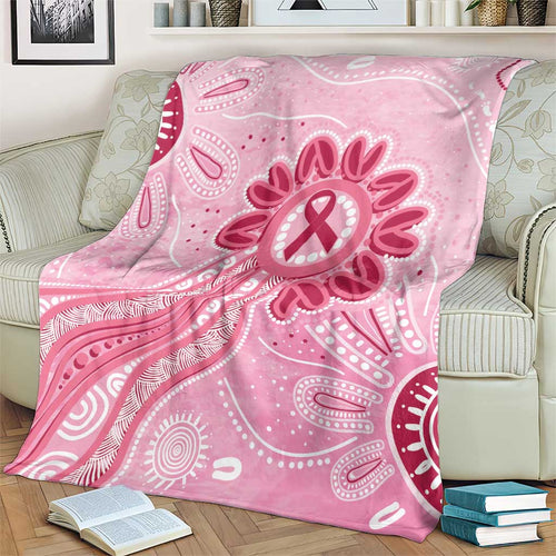 First Nation Aboriginal Dot Arts Blanket Think Pink - Aussie Hoodie