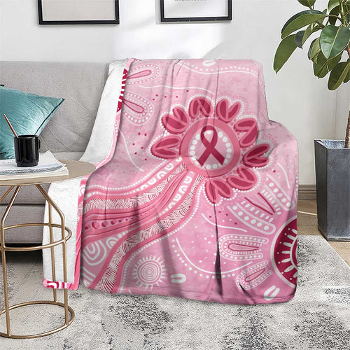 First Nation Aboriginal Dot Arts Blanket Think Pink - Aussie Hoodie