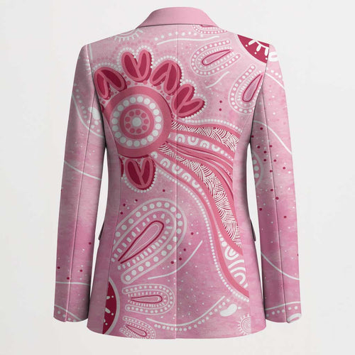 First Nation Aboriginal Dot Arts Blazer Think Pink - Aussie Hoodie