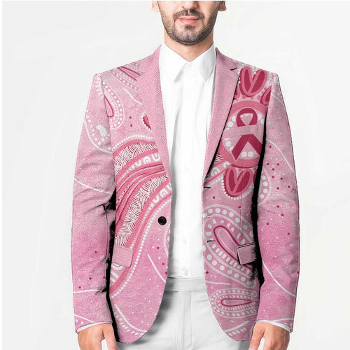 First Nation Aboriginal Dot Arts Blazer Think Pink - Aussie Hoodie