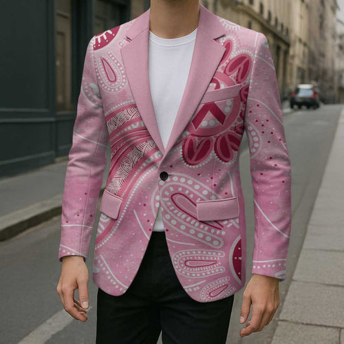 First Nation Aboriginal Dot Arts Blazer Think Pink - Aussie Hoodie