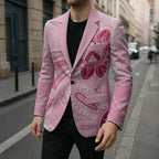 First Nation Aboriginal Dot Arts Blazer Think Pink - Aussie Hoodie