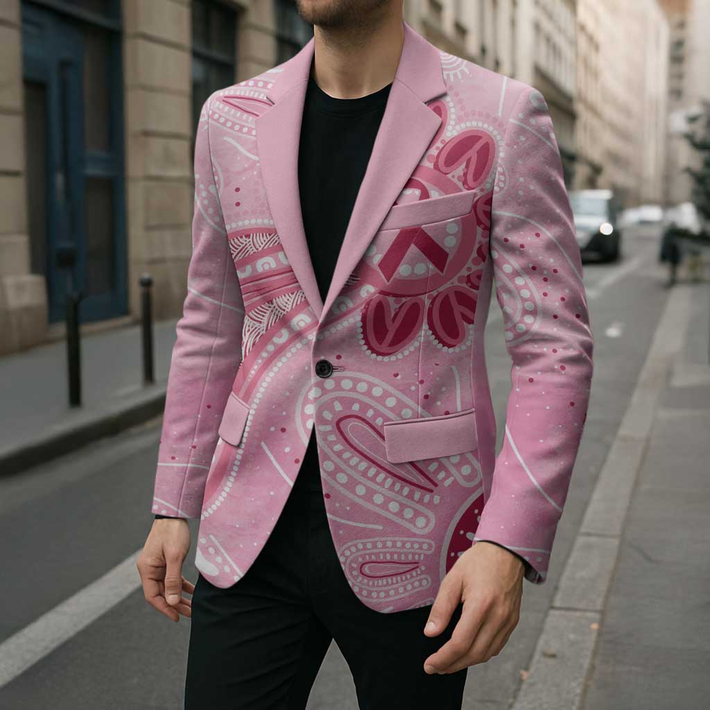 First Nation Aboriginal Dot Arts Blazer Think Pink - Aussie Hoodie