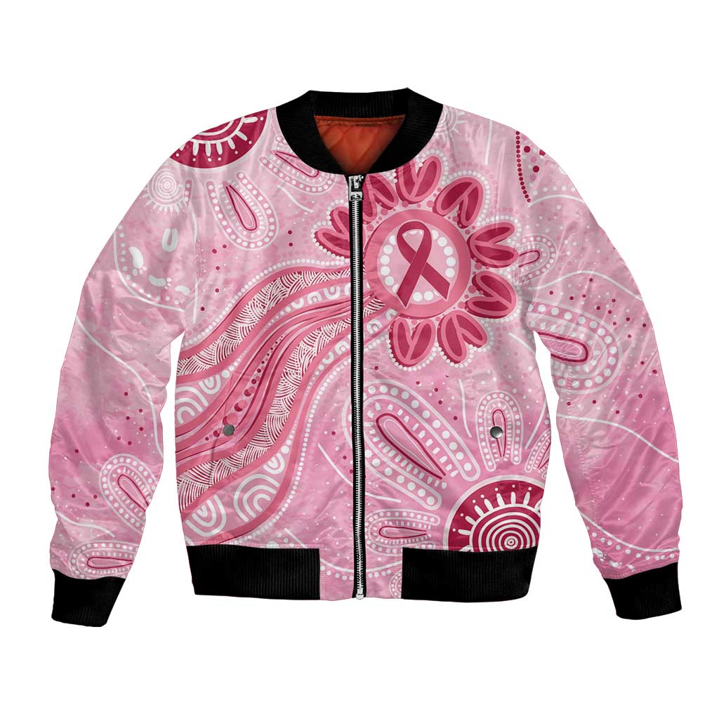 First Nation Aboriginal Dot Arts Bomber Jacket Think Pink - Aussie Hoodie