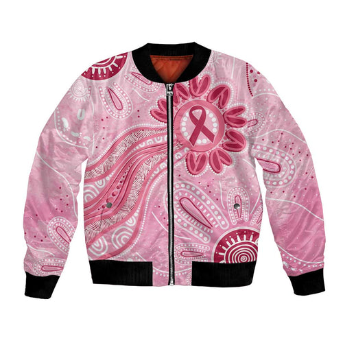 First Nation Aboriginal Dot Arts Bomber Jacket Think Pink - Aussie Hoodie