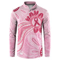First Nation Aboriginal Dot Arts Button Sweatshirt Think Pink - Aussie Hoodie