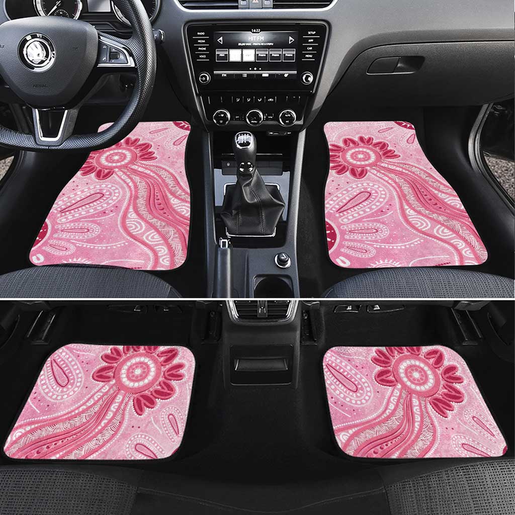 First Nation Aboriginal Dot Arts Car Mats Think Pink - Aussie Hoodie