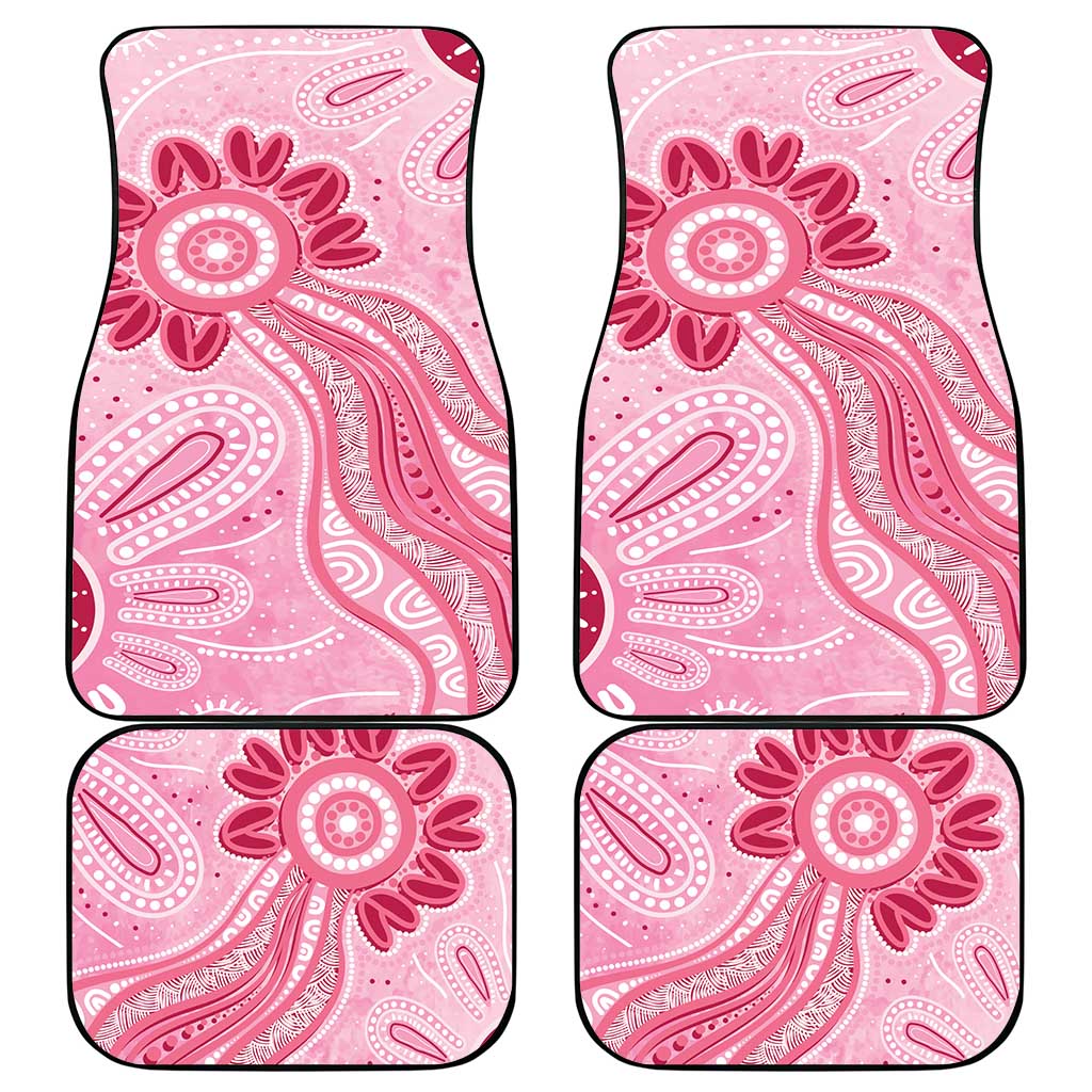 First Nation Aboriginal Dot Arts Car Mats Think Pink - Aussie Hoodie