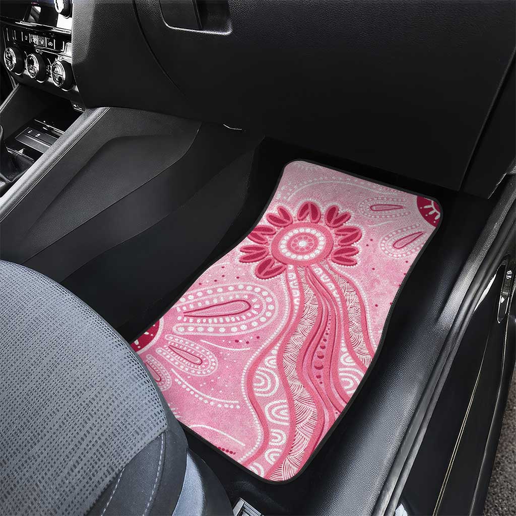 First Nation Aboriginal Dot Arts Car Mats Think Pink - Aussie Hoodie