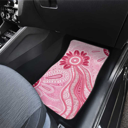 First Nation Aboriginal Dot Arts Car Mats Think Pink - Aussie Hoodie
