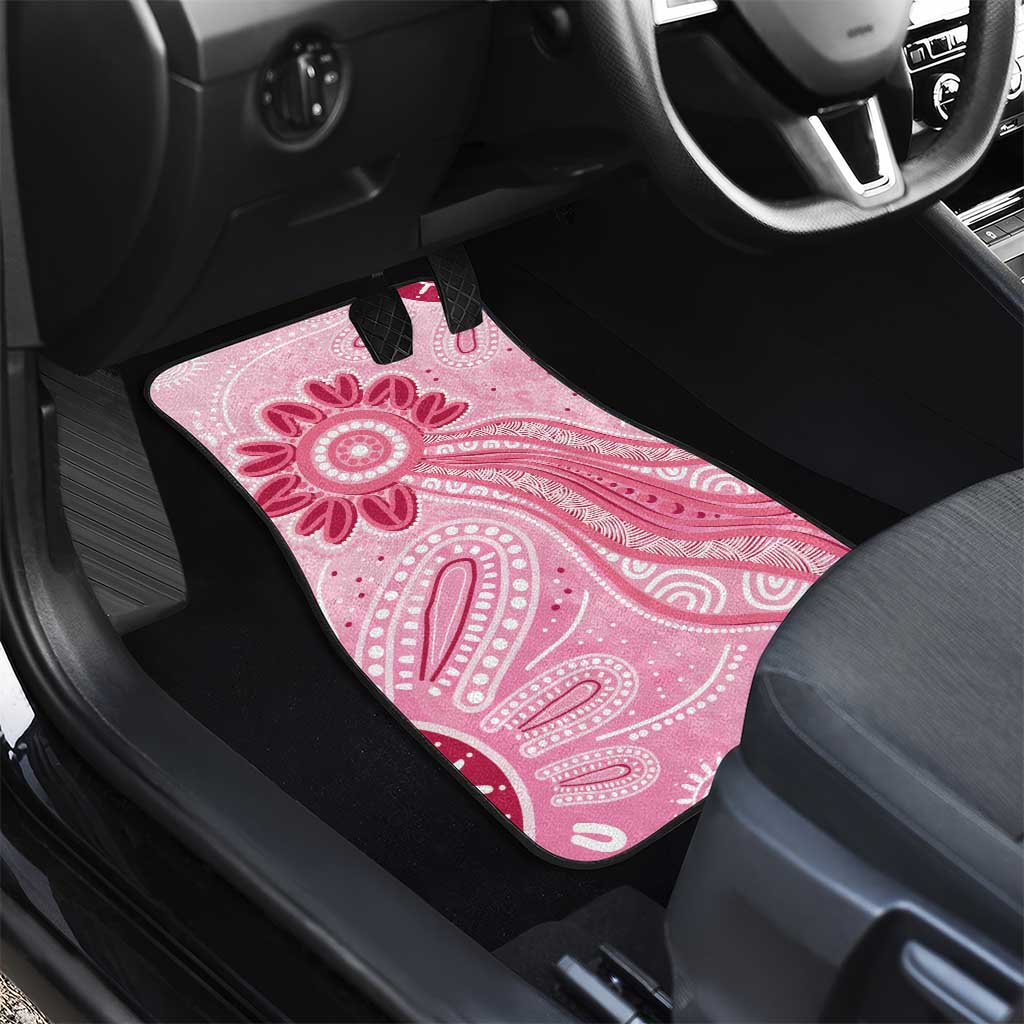 First Nation Aboriginal Dot Arts Car Mats Think Pink - Aussie Hoodie