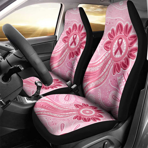 First Nation Aboriginal Dot Arts Car Seat Cover Think Pink - Aussie Hoodie