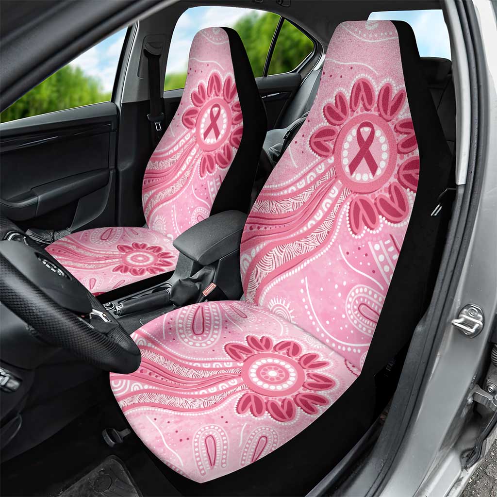 First Nation Aboriginal Dot Arts Car Seat Cover Think Pink - Aussie Hoodie