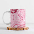 First Nation Aboriginal Dot Arts Ceramic Mug Think Pink - Aussie Hoodie