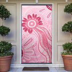 First Nation Aboriginal Dot Arts Door Cover Think Pink - Aussie Hoodie