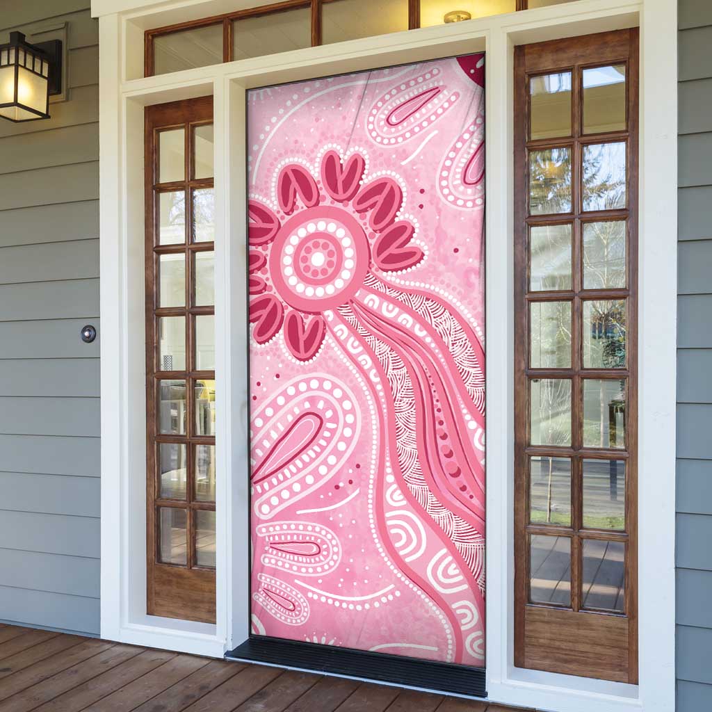 First Nation Aboriginal Dot Arts Door Cover Think Pink - Aussie Hoodie
