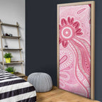 First Nation Aboriginal Dot Arts Door Cover Think Pink - Aussie Hoodie