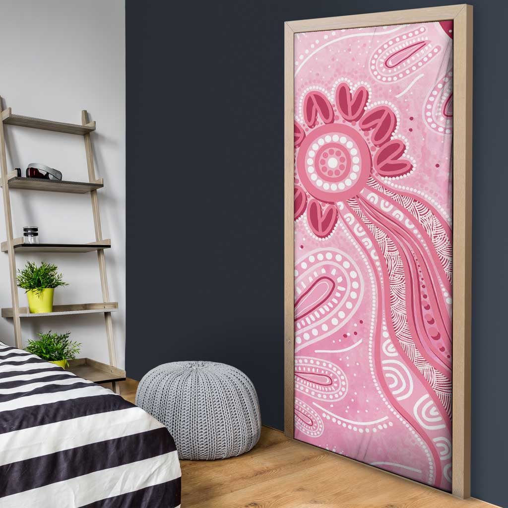 First Nation Aboriginal Dot Arts Door Cover Think Pink - Aussie Hoodie