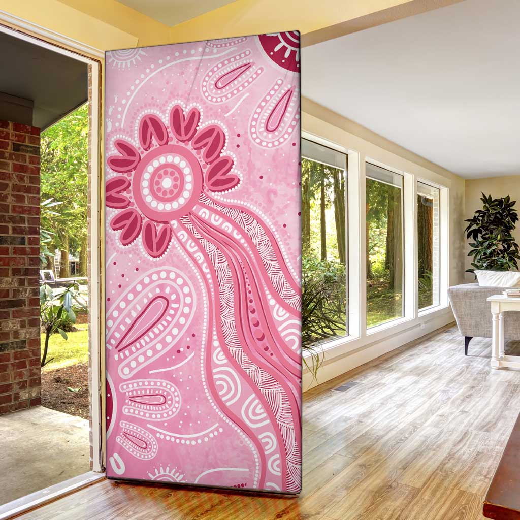 First Nation Aboriginal Dot Arts Door Cover Think Pink - Aussie Hoodie