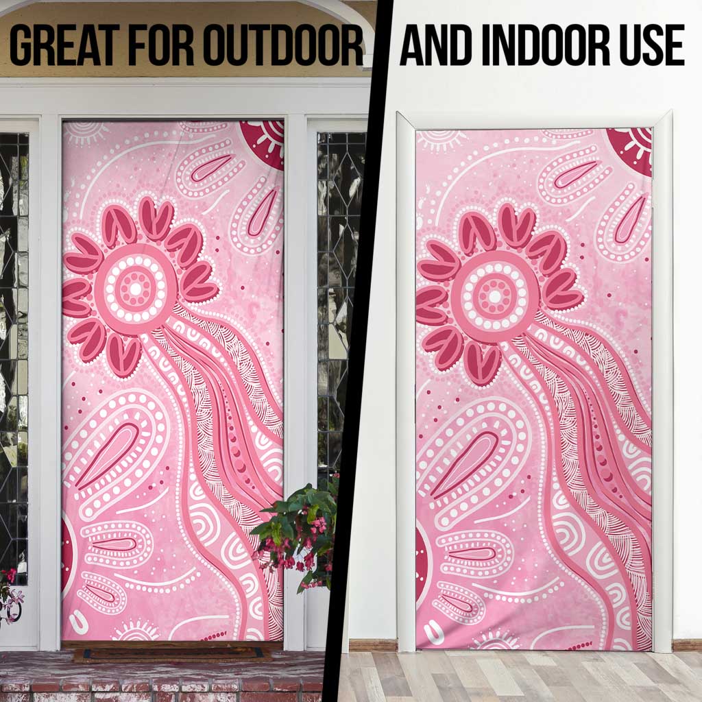 First Nation Aboriginal Dot Arts Door Cover Think Pink - Aussie Hoodie
