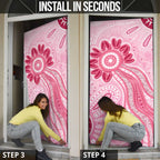 First Nation Aboriginal Dot Arts Door Cover Think Pink - Aussie Hoodie