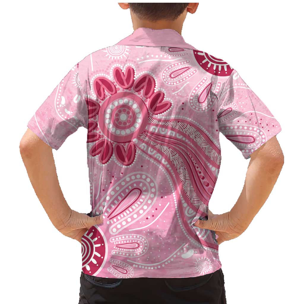 First Nation Aboriginal Dot Arts Family Matching Mermaid Dress and Hawaiian Shirt Think Pink - Aussie Hoodie