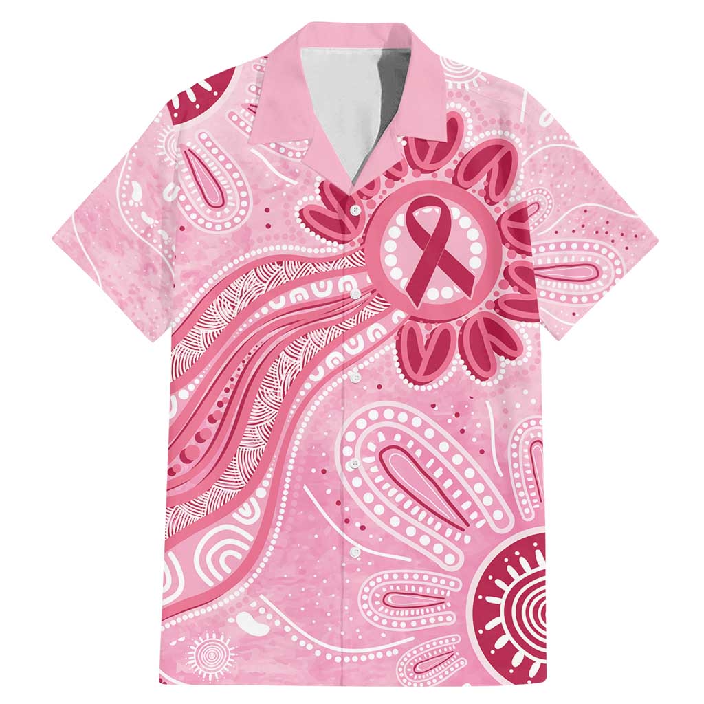 First Nation Aboriginal Dot Arts Family Matching Mermaid Dress and Hawaiian Shirt Think Pink - Aussie Hoodie