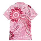 First Nation Aboriginal Dot Arts Family Matching Mermaid Dress and Hawaiian Shirt Think Pink - Aussie Hoodie