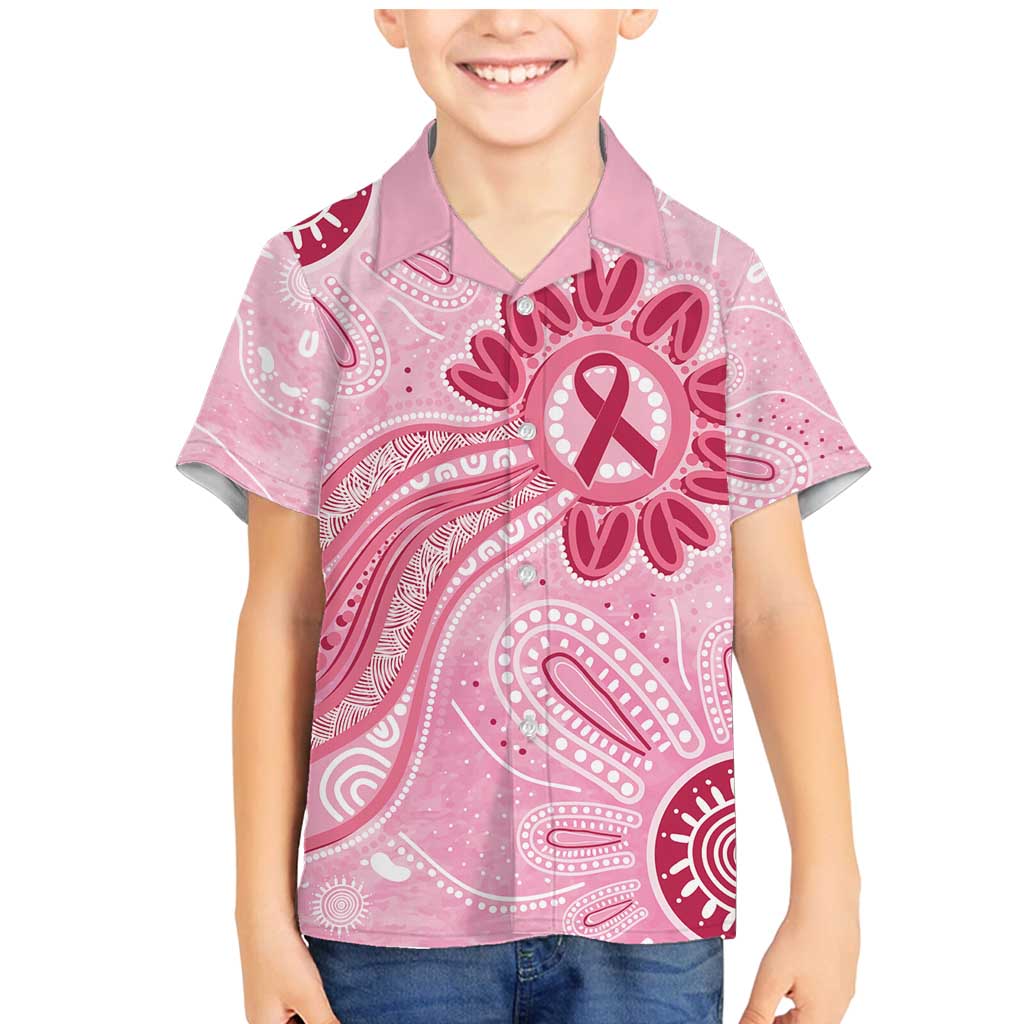 First Nation Aboriginal Dot Arts Family Matching Mermaid Dress and Hawaiian Shirt Think Pink - Aussie Hoodie