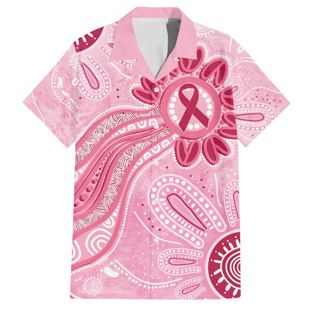 First Nation Aboriginal Dot Arts Family Matching Off Shoulder Maxi Dress and Hawaiian Shirt Think Pink - Aussie Hoodie