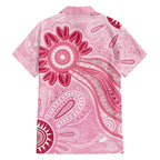First Nation Aboriginal Dot Arts Family Matching Off Shoulder Maxi Dress and Hawaiian Shirt Think Pink - Aussie Hoodie