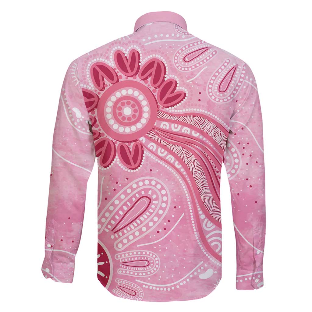First Nation Aboriginal Dot Arts Family Matching Off Shoulder Maxi Dress and Hawaiian Shirt Think Pink - Aussie Hoodie