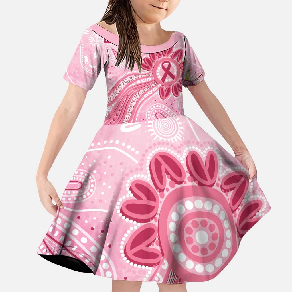 First Nation Aboriginal Dot Arts Family Matching Puletasi and Hawaiian Shirt Think Pink - Aussie Hoodie