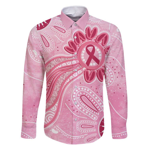 First Nation Aboriginal Dot Arts Family Matching Tank Maxi Dress and Hawaiian Shirt Think Pink - Aussie Hoodie