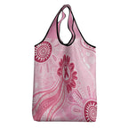 First Nation Aboriginal Dot Arts Grocery Bag Think Pink - Aussie Hoodie