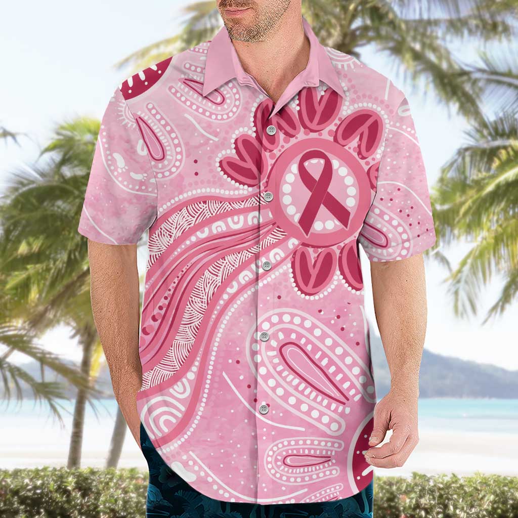 First Nation Aboriginal Dot Arts Hawaiian Shirt Think Pink - Aussie Hoodie