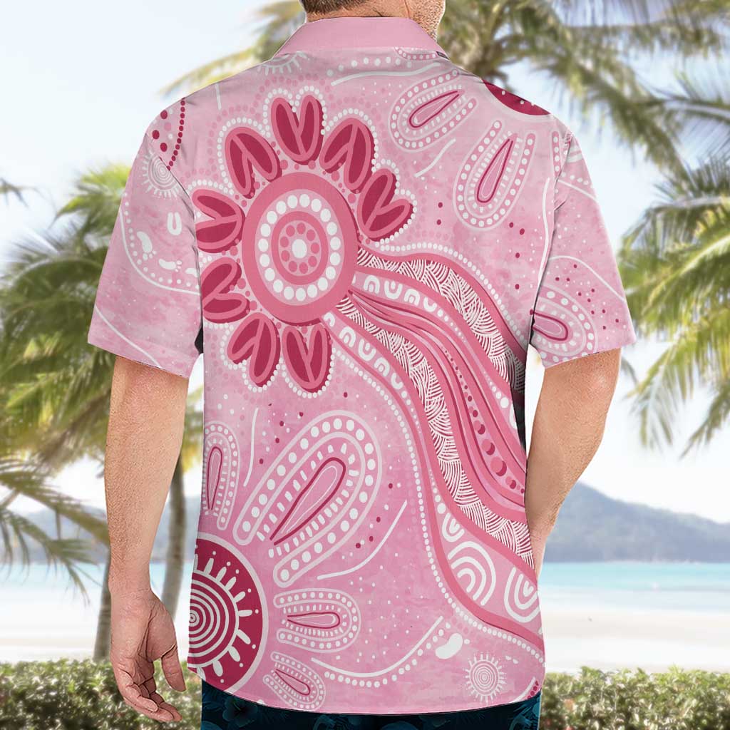First Nation Aboriginal Dot Arts Hawaiian Shirt Think Pink - Aussie Hoodie