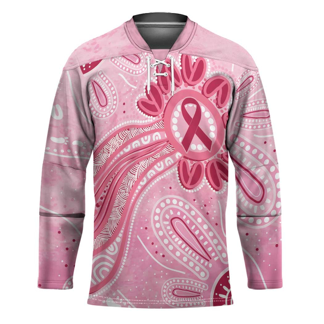First Nation Aboriginal Dot Arts Hockey Jersey Think Pink - Aussie Hoodie